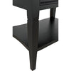 Noir Oxford 2-Drawer Side Table, Hand Rubbed Black - Mahogany & Veneer, 20"