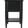 Noir Oxford 2-Drawer Side Table, Hand Rubbed Black - Mahogany & Veneer, 20"