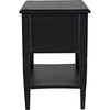 Noir Oxford 2-Drawer Side Table, Hand Rubbed Black - Mahogany & Veneer, 20"