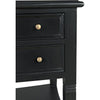 Noir Oxford 2-Drawer Side Table, Hand Rubbed Black - Mahogany & Veneer, 20"