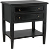 Primary vendor image of Noir Oxford 2-Drawer Side Table, Hand Rubbed Black - Mahogany & Veneer, 20"