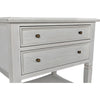 Noir Oxford 2-Drawer Side Table, White Wash - Mahogany & Veneer, 20"