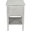 Noir Oxford 2-Drawer Side Table, White Wash - Mahogany & Veneer, 20"