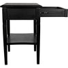 Noir Oxford 1-Drawer Side Table, Hand Rubbed Black - Mahogany & Veneer, 20"