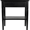 Noir Oxford 1-Drawer Side Table, Hand Rubbed Black - Mahogany & Veneer, 20"