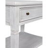 Noir Oxford 1-Drawer Side Table, White Wash - Mahogany & Veneer, 20"