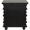 Noir Ascona Side Table, Hand Rubbed Black - Mahogany & Veneer, 20"