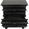 Noir Ascona Side Table, Hand Rubbed Black - Mahogany & Veneer, 20"