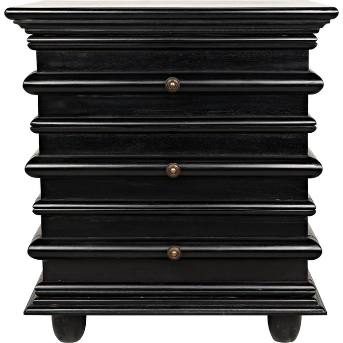 Primary vendor image of Noir Ascona Side Table, Hand Rubbed Black - Mahogany & Veneer, 20"