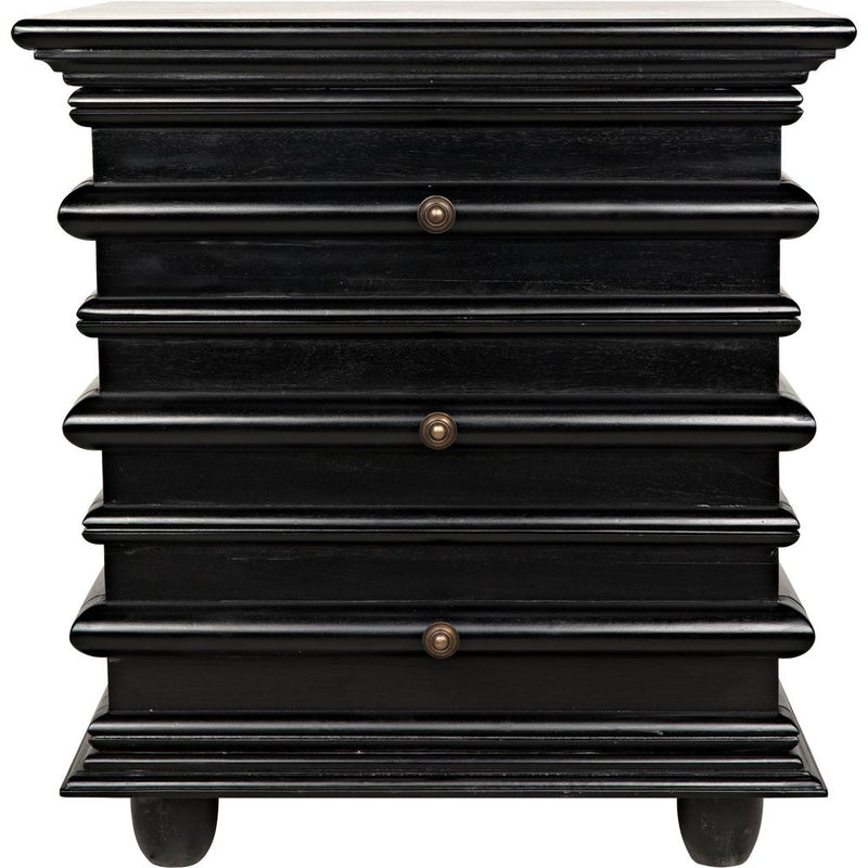 Primary vendor image of Noir Ascona Side Table, Hand Rubbed Black - Mahogany & Veneer, 20