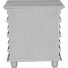 Noir Ascona Side Table, White Wash - Mahogany & Veneer, 20"