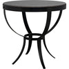 Noir Byron Side Table - Industrial Steel & Night Snow Marble, 30"