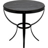 Noir Byron Side Table - Industrial Steel & Night Snow Marble, 30"