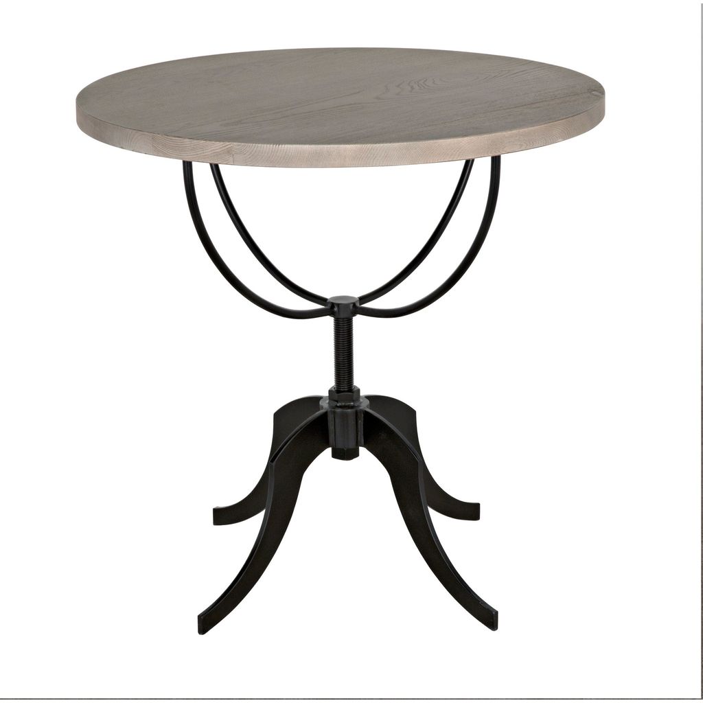 Noir Wine Table w/ Adjustable Base, 30"