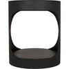 Noir Eclipse Round Side Table, Black Steel, 22"