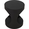 Noir Eclipse Round Side Table, Black Steel, 22"