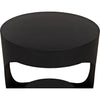 Noir Eclipse Round Side Table, Black Steel, 22"