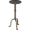 Noir Tini Side Table, Metal w/ Aged Brass Finish, 10"