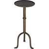 Noir Tini Side Table, Metal w/ Aged Brass Finish, 10"