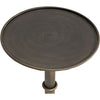 Noir Tini Side Table, Metal w/ Aged Brass Finish, 10"