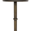 Noir Tini Side Table, Metal w/ Aged Brass Finish, 10"