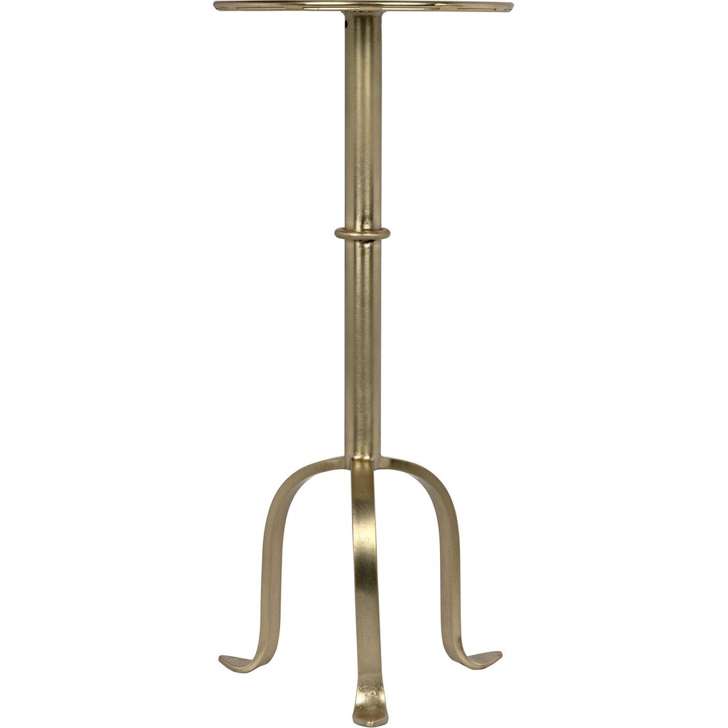 Noir Tini Side Table, Metal w/ Brass Finish, 10"