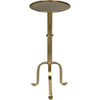 Noir Tini Side Table, Metal w/ Brass Finish, 10"