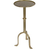 Noir Tini Side Table, Metal w/ Brass Finish, 10"