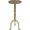 Noir Tini Side Table, Metal w/ Brass Finish, 10"