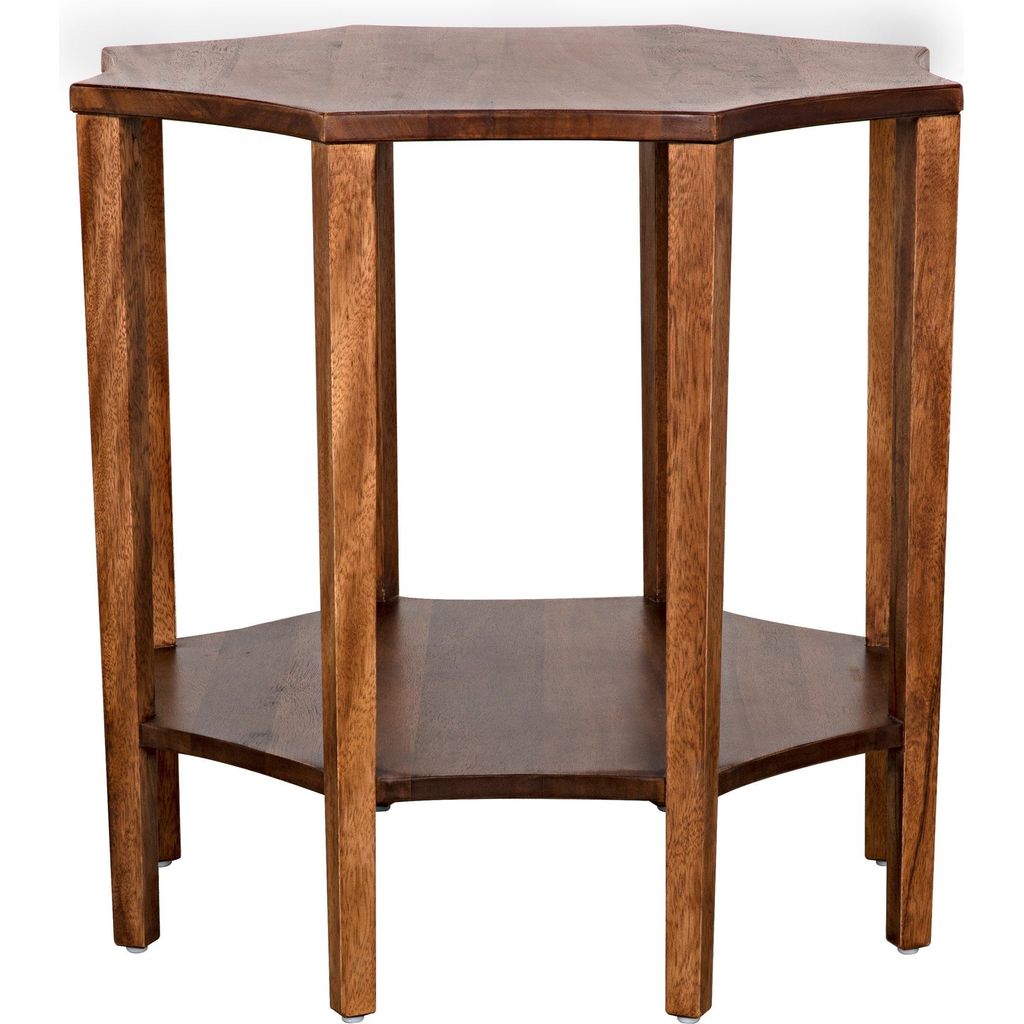 Noir Ariana Side Table, Dark Walnut, 30"