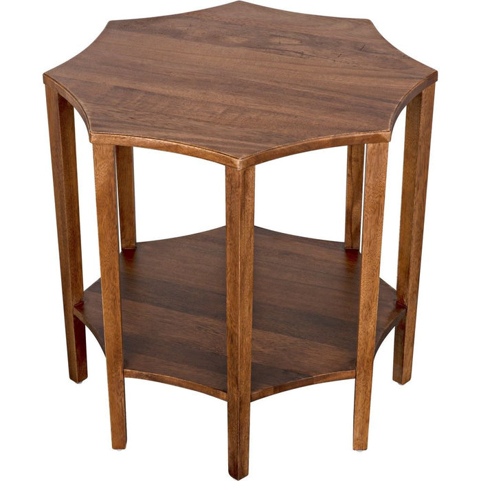 Noir Ariana Side Table, Dark Walnut, 30"