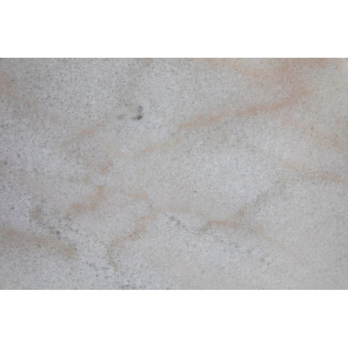 Noir Cosmopolitan Side Table - Industrial Steel & Bianco Crown Marble, 15"