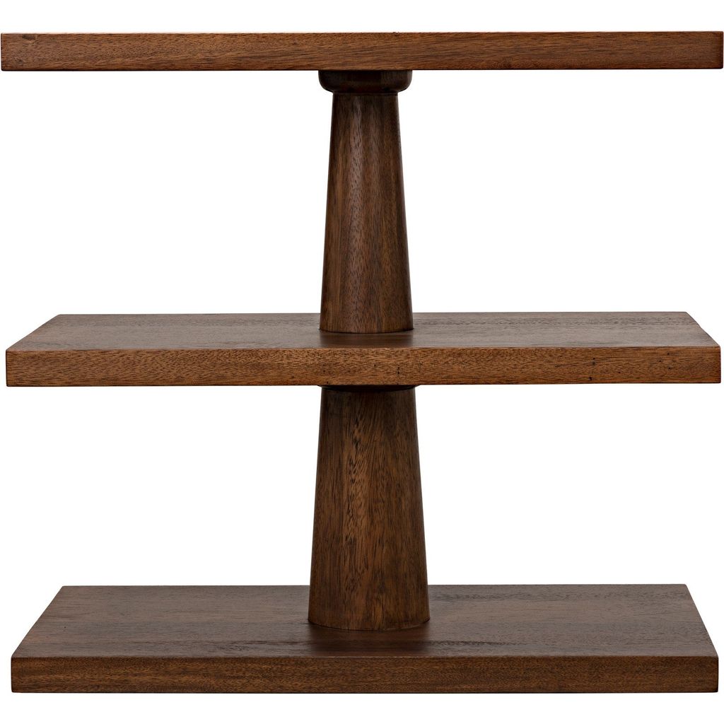 Noir Fatima Side Table, Dark Walnut, 15"