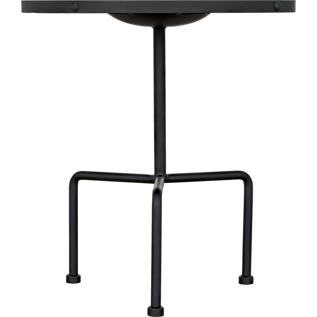 Noir Paige Side Table, Black Steel, 23"