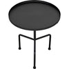 Noir Paige Side Table, Black Steel, 23"