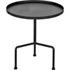 Noir Paige Side Table, Black Steel, 23"