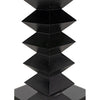 Noir Zig-Zag Dining Table, 48" Diameter, Hand Rubbed Black - Mahogany & Veneer