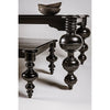 Noir Claudio Dining Table, Hand Rubbed Black - Mahogany & Veneer, 54"