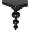 Noir Claudio Dining Table, Hand Rubbed Black - Mahogany & Veneer, 54"