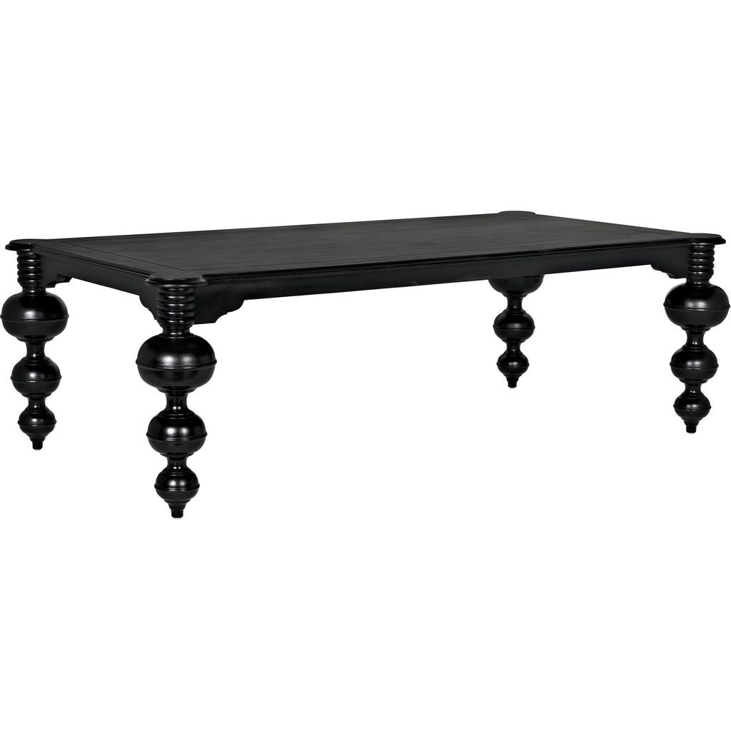 Primary vendor image of Noir Claudio Dining Table, Hand Rubbed Black - Mahogany & Veneer, 54"