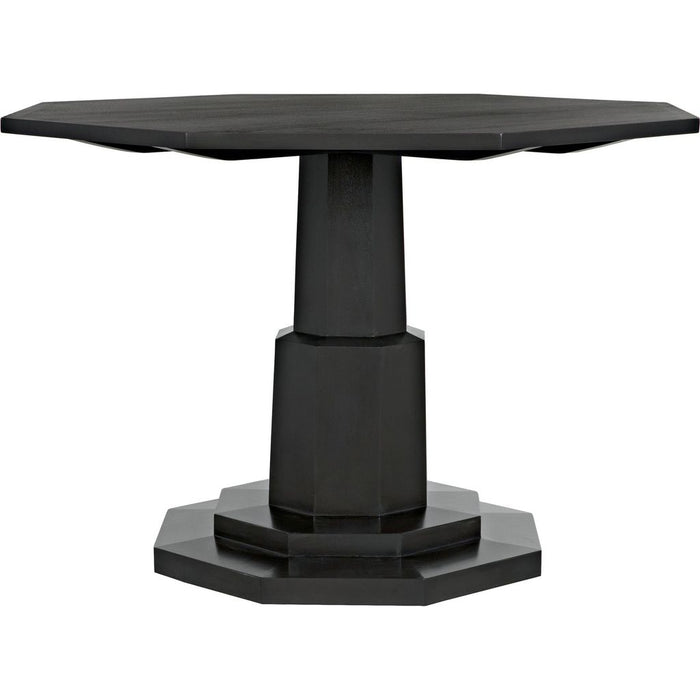Noir Octagon Table, Pale - Mahogany & Veneer, 45"