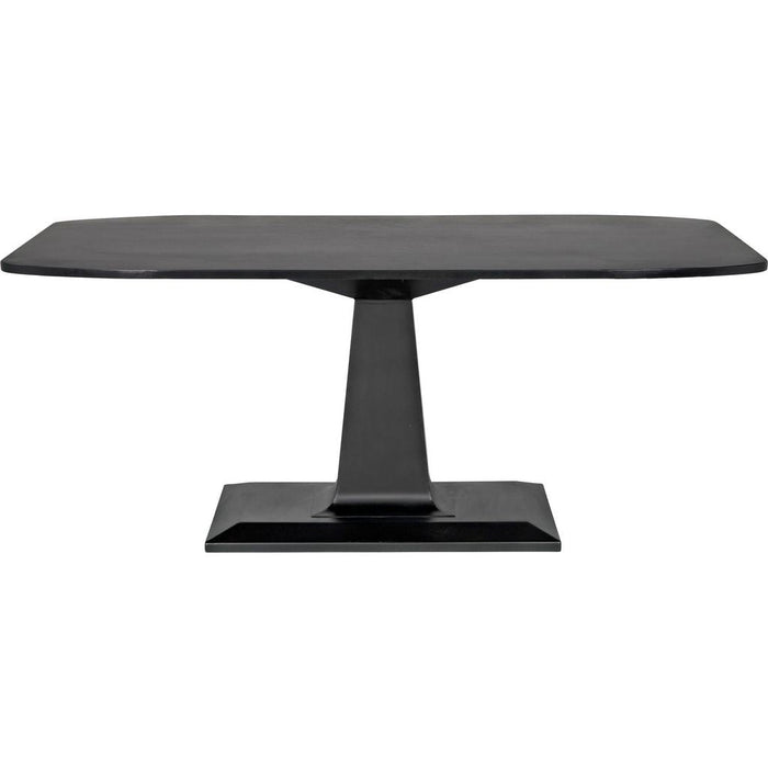 Noir Amboss Dining Table, Black Steel, 40"