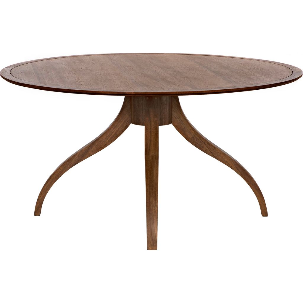 Noir Vera Dining Table, Dark Walnut, 60"