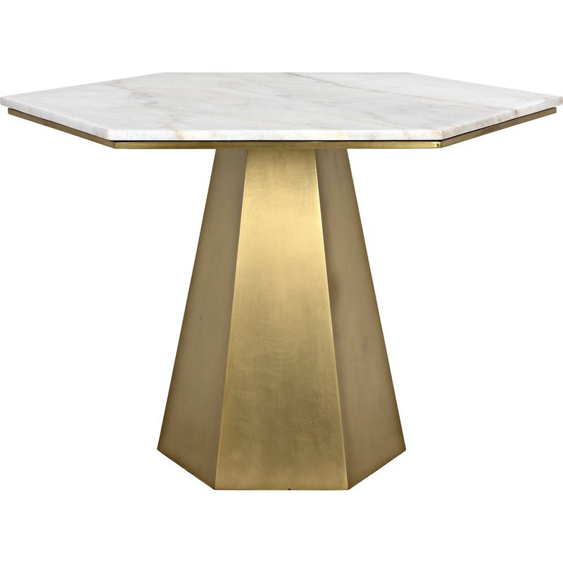 Primary vendor image of Noir Demetria Table - Industrial Steel & Bianco Crown Marble, 37.5