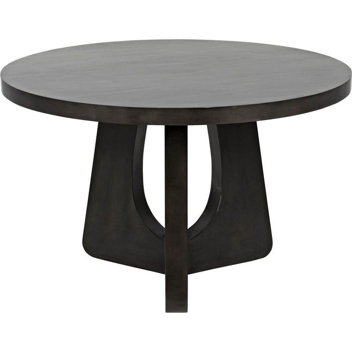 Noir Nobuko Dining Table, 48" Diameter, Pale - Mahogany & Veneer