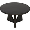 Noir Nobuko Dining Table, 48" Diameter, Pale - Mahogany & Veneer