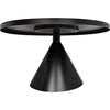 Noir Cone Dining Table, Black Steel, 58.5"