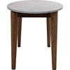 Noir Surf Oval Dining Table - Walnut & Night Snow Marble, 30"