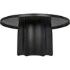 Noir Rome Dining Table, Black Steel, 58"