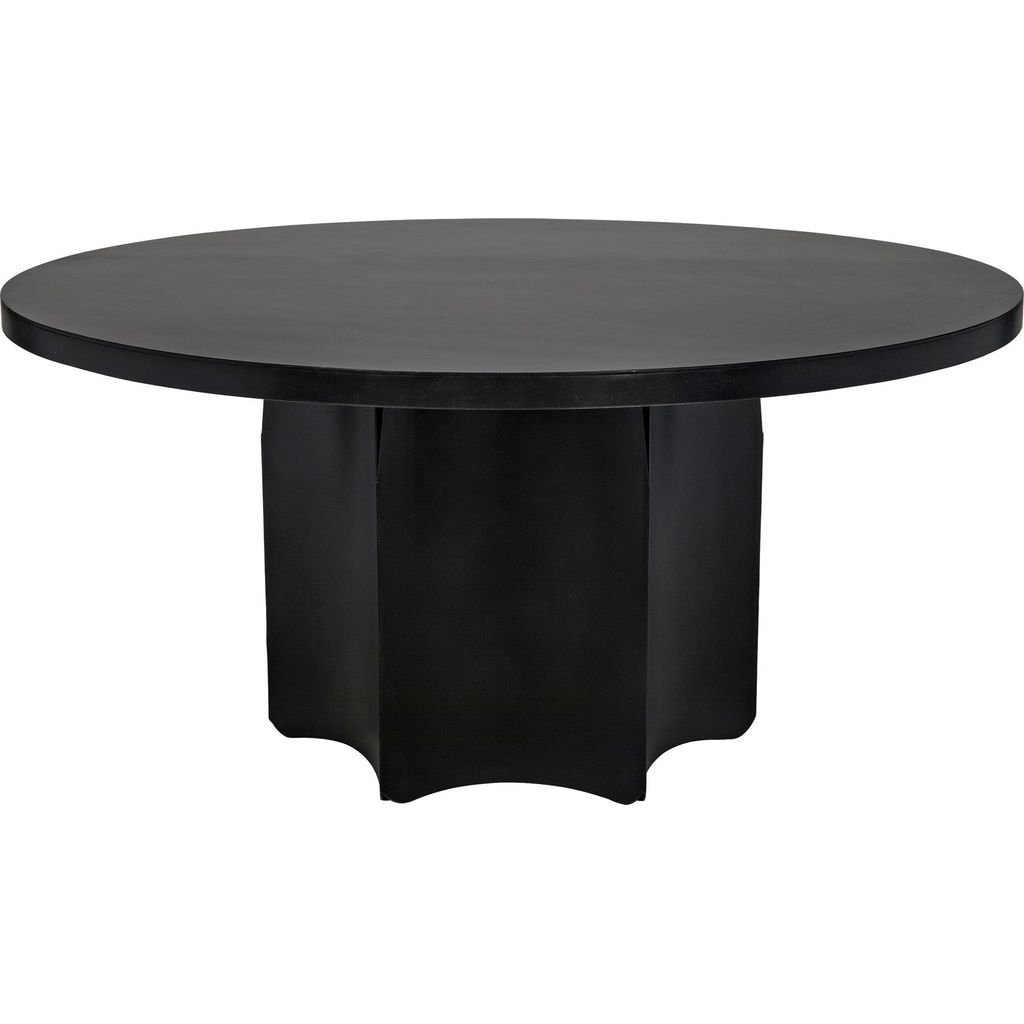 Primary vendor image of Noir Rome Dining Table, Black Steel, 58"